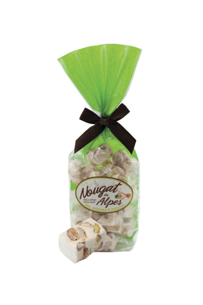 Nougat des Alpes &quot;miel, amandes et pistaches&quot;